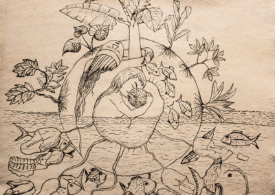 Brus Rubio, padre y madre del arbol de la abundancia, Serigrafia, 35x38cm.