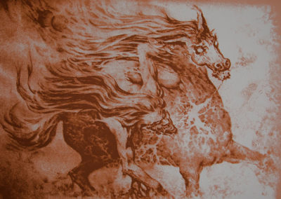 Gino Cecarelli, El Diablo Serigrafia 1-12, 58x40cm.