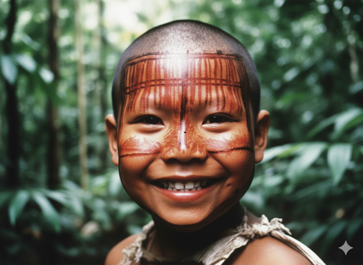 Nukak Makú boy smiling