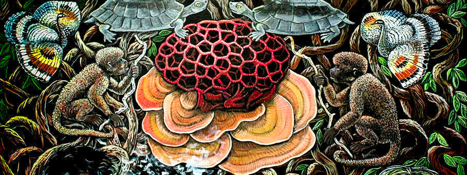 Luis Martínez Dávila,  transforma la selva en pensamiento, y el pensamiento en color. 